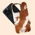 Custom Initials Cowhide iPhone Case